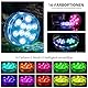 Poolbeleuchtung Unterwasser Licht, LED Beleuchtung Wasserdichte mit Fernbedienung, Timer, 10 LEDs und Saugnapf für Pool Vase Base Party Halloween Schwimmbad Teich Hochzeit Party, 4 Stück