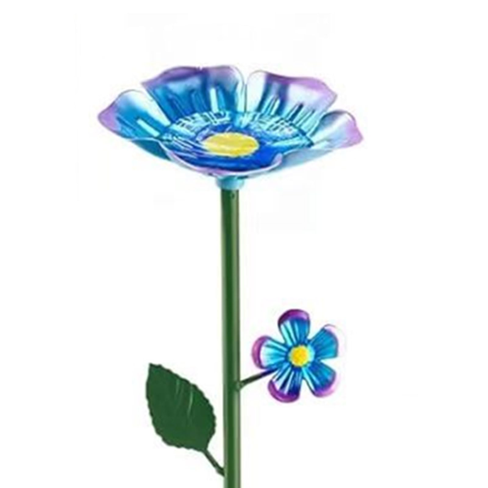 Solar Hanging Bird Bath Fountain, Upgrade 3 Layers Solar Powered Bird Feeders for Outdoors, Outdoor Humming Birds Cascade Baths Fountains, Garden Yard Patio Backyard Lawn Decor (Sky Blue)