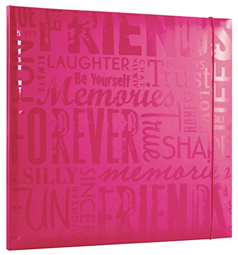 Image of MCS Expressions Collection Friends Expandable 10-Page Scrapbook Album with 12 x 12 Inch Pages, 13.5 x 12.5 Inch, Pink 'Friends'