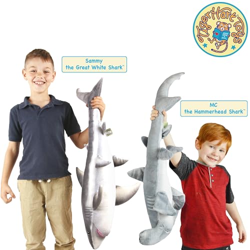 Image of TigerHart Sammy The Shark - 36 Inch Long Great White Stuffed Animal Plush