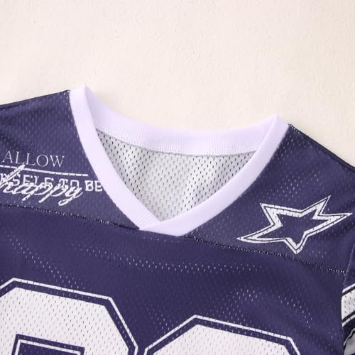 Image of Girls Boy Jersey Shirt Kids Y2k Baggy Tshirt 88 Graphic Tees | Size 6-11 Years V Neck Sports Team Outfit, Football Season Shirts, Oversized Short Sleeve Summer Tee Top