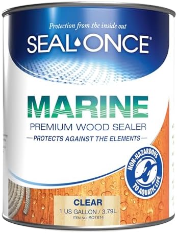 Marine Penetrating Wood Sealer and Waterproofer, Clear, 1 Gallon