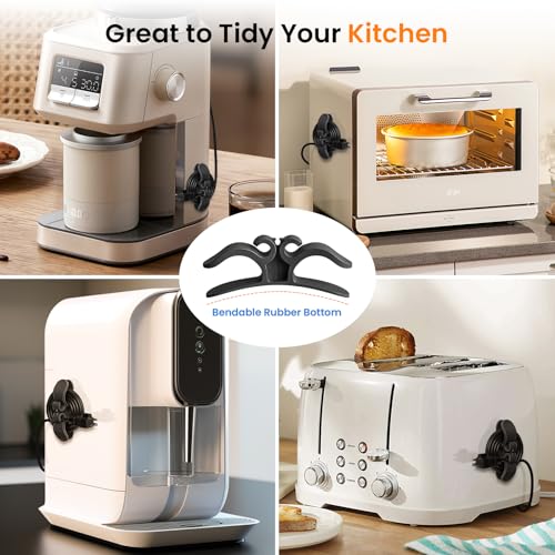 Image of Cord Organizer for Appliances,Cord Wraps for Electrical Cords,6 Pack Stick- Winder for Kitchen Appliances, Compatible with Mixer, Coffee Maker, Blender, Air Fryer,Kitchen Appliance Cord Organizer