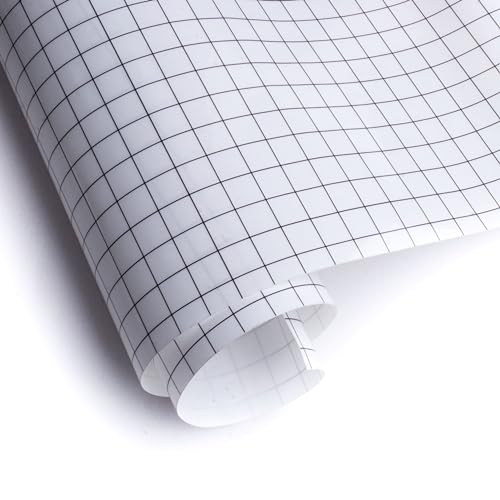 Image of Itsy Bitsy Transfer Film Strong Pet Black Grid 12inch x 2ft 1 Roll | for Home Kitchen Countertop, Cabinet Furniture, Oil Proof, Table Top, Wall, Car Wrap Sheet, Wallpaper, Waterproof Vehicle Sticker