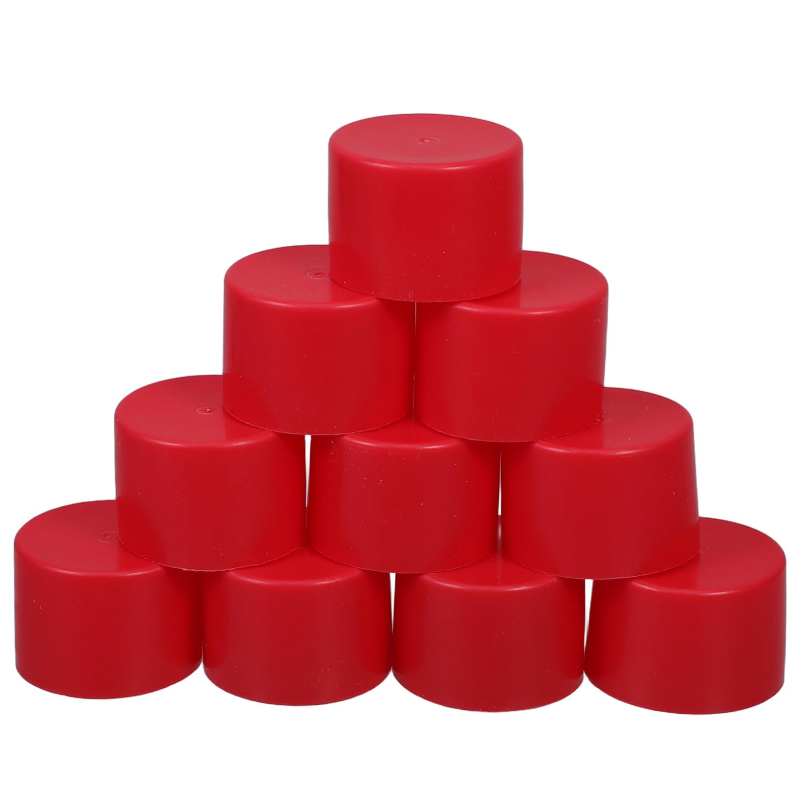 HYTROVE 10 Pcs Red Steel Tube Protective Sleeve Plastic End Cap, Pe Material, Anti-Slip Scaffold Pipe Cover Suitable for Steel Pipe Diameter 48mm-50mm Indoor and Outdoor