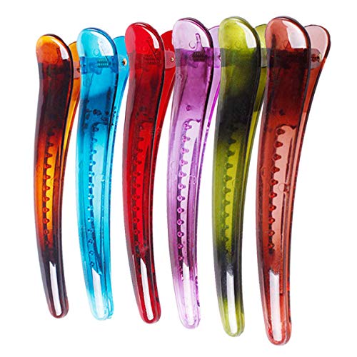 Fodattm 12PCS Pinzas de Peluquería Plásticas Coloridas miniatura 1