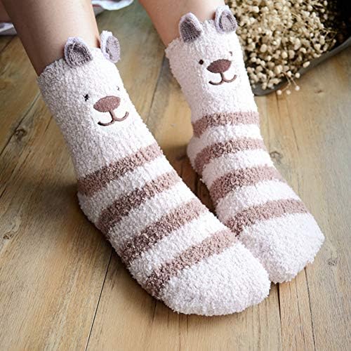 Image of Loritta 6 Pairs Womens Fuzzy Socks, Winter Warm Fluffy Slipper Socks