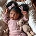 BABESIDE Lifelike Reborn Baby Dolls Black Girl- 20 Inch Soft Body Realistic-Newborn Handmade Real Life Baby Dolls with Clothes and Toy Gift for Kids Age 3+