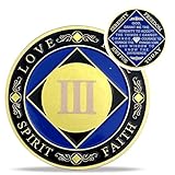 3 Year NA Medallions - Recovery Narcotics Anonymous Chips - Three Year Living Clean Sobriety Coin - (Years 1-30) Journey Celebrate Recovery Addicts - Narcotics Anonymous Gifts for Men Women