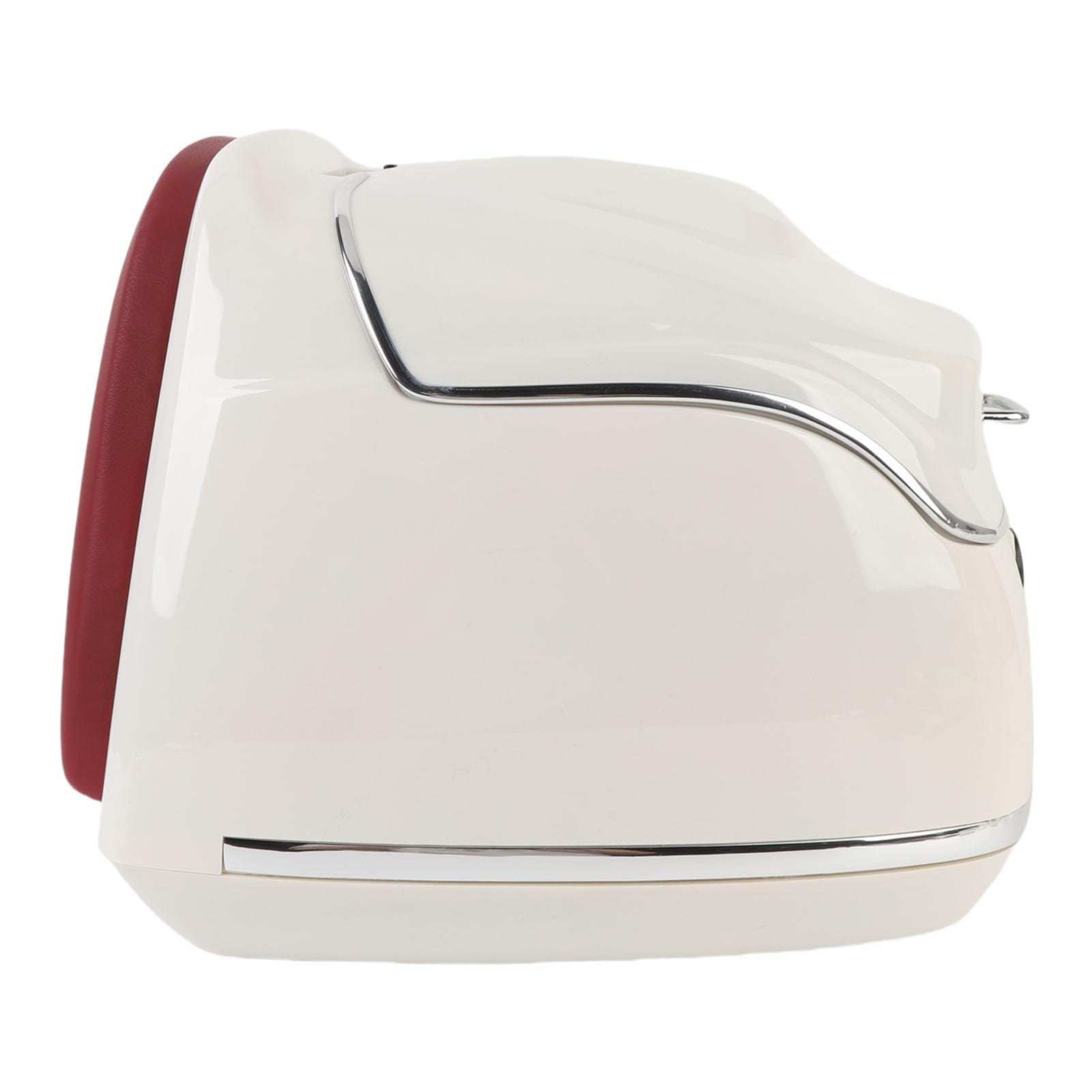 Baule Posteriore per Moto Materiale ABS da 38 Litri, vestibilità Universale con Interni Spaziosi, Design Impermeabile per Riporre i del Casco, Adatto Motociclisti (Bianco)