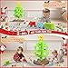 My First Christmas Tree for Kids, Toddler Tree Toy Set with Hanging Decorations Ornaments, Xmas Tree with Snowman/Santa/Moose/Gifts Toys, DIY Train Set with Tracks for Boys Girls