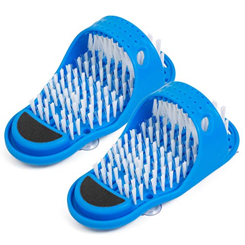 Saiveina Magic Foot Scrubber, 1 Pair Shower Foot Scrubber Feet Cleaner Washer Brush for Shower Floor Spas Massage