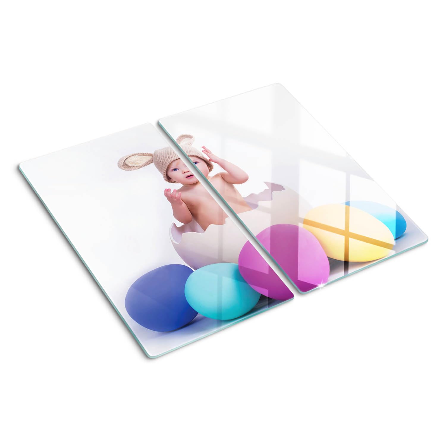 Planche à découper en verre trempé de qualité supérieure avec impression tournesols