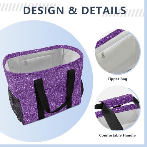 Shining Waterproof Tote Bag,Multi-Purpose Kitchen Reusable Grocery Bags, Travel, Beach & Laundry Organizer 15.4 X 9.8 X 12.8 inch4