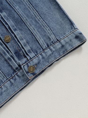 Kids Girl Boy Denim Vest Coats Sleeveless Turn Down Collar Button Closure Jackets Trendy Outwear 5