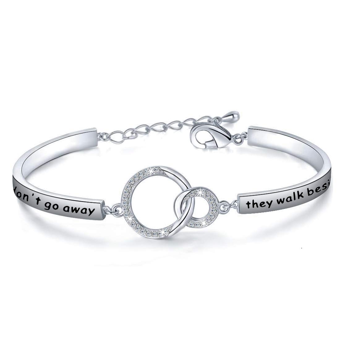 Zuo Bao Memorial Bracelet In Memory Of Dad Mom Sympathy Gift Those We Love Don't Go Away They Walk Beside Us Every Day Loss Jewelry for Her