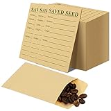 Geyee 120 Pcs Seed Envelopes Resealable, 4.7 x 3.15 Inch Seed Packet Envelopes with Printed Self Sealing Package Container for Flower Vegetable Storage and Organizing