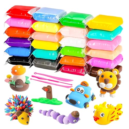 Image of Eclet 36 Pcs Colours Colors Air Dry Clay. Super Light DIY Clay for Model Air Dry Clay Fun Toy, Creative Art DIY Crafts, Gift for Kids (Clay Pack of 36 Pcs)