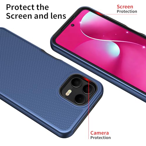Lozeguyc for T-Mobile Revvl 8 Pro 5G Phone Case with Screen Protector Blue - image 5