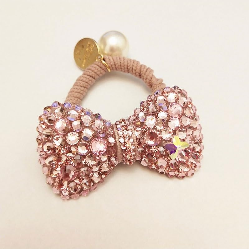 Bandeau doux strass pour cheveux attachés en queue de cheval