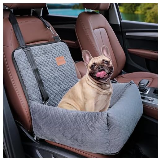 Dog Car Seat Pet Booster Seat Pet Travel Safety Car Seat,The Dog seat Made is Safe and Comfortable, and can be Disassembled for Easy Cleaning (Gray)