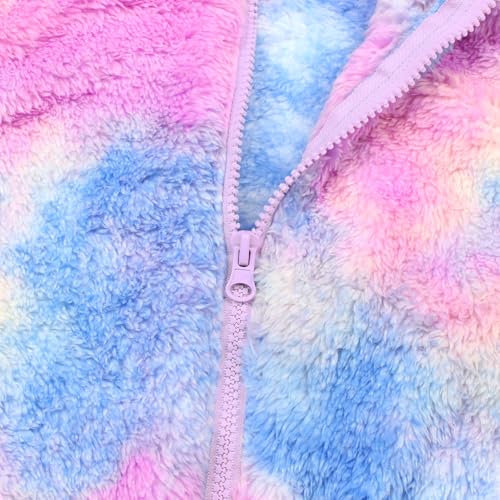 Image of JESKIDS Girls' Boys Sherpa Fleece Vest Outwear Lightweight Solid Color Cute Jacket with Pockets 2-11 Years