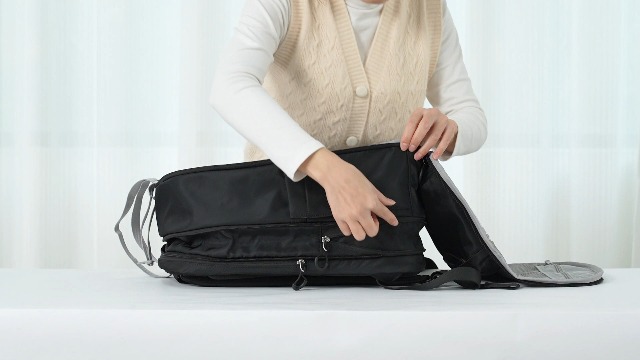Hanke Expandable Laptop Backpack, 24L-30L Carry On Travel Backpack, Black