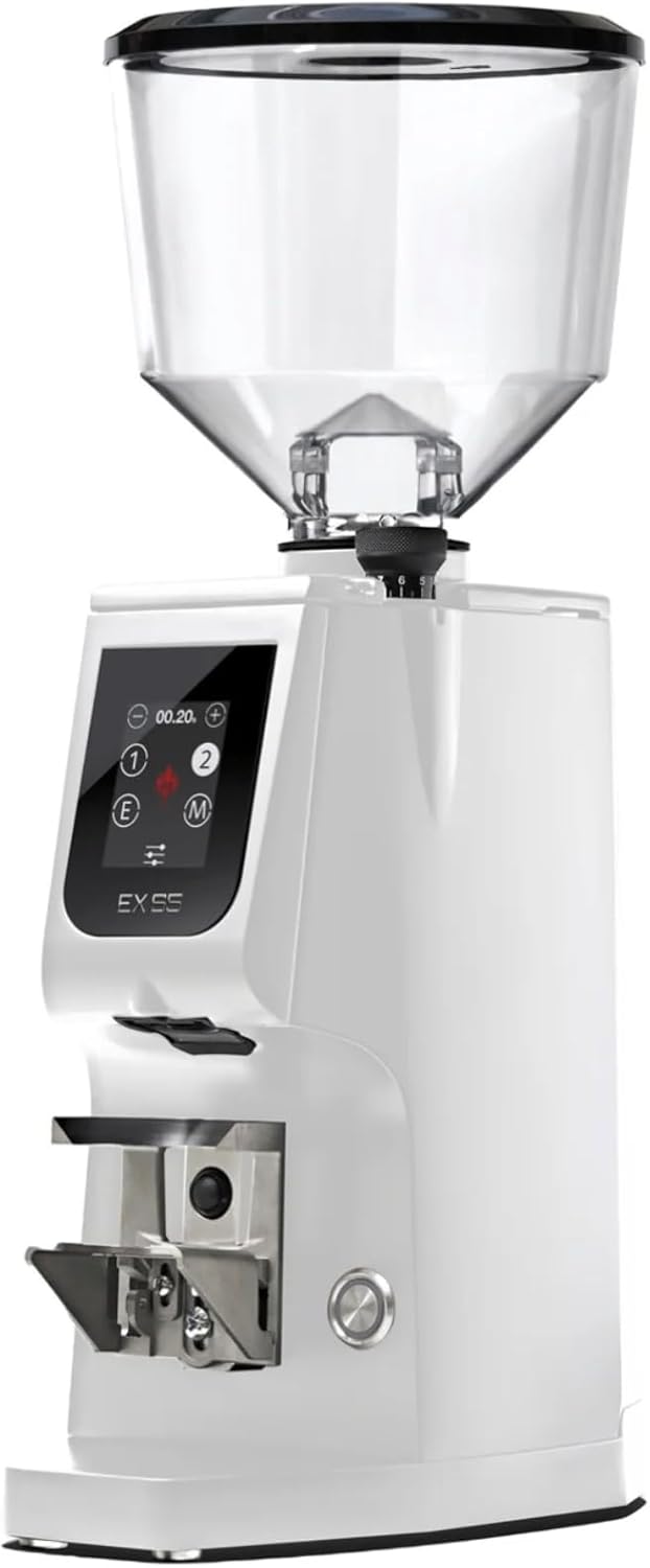 Eureka Atom Excellence 65 Commercial Espresso Grinder, Black – Silent, Touch‑Screen, 65 mm Flat Burrs, Stepless Micrometric Adjustment