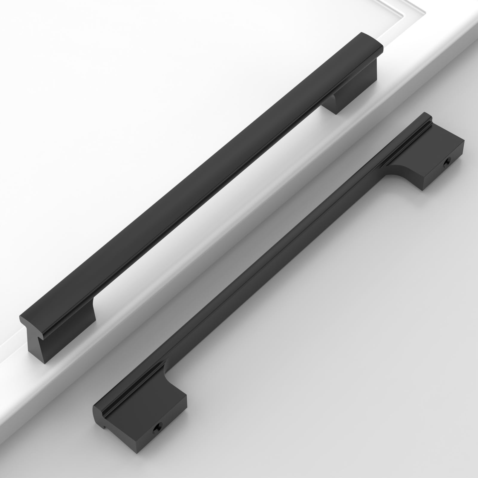 Coinkoly 12 Pack Matte Black 7-1/2 Inch(192mm) Hole Center Kitchen Cabinet Handles Cabinet Pulls Kitchen Drawer Pulls Hardware for Cupboard Dresser Handles Bathroom — image 1