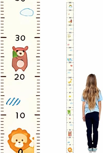 Tabella Di Altezza Per Bambini,0-200cm,Metro Adesivo Bambini Da Parete, Adesivi Parete Bambini Animali Della Foresta, Adesivi Murali Bambini Autoadesivo, Decorazione Della Stanza Dei Bambini - 1