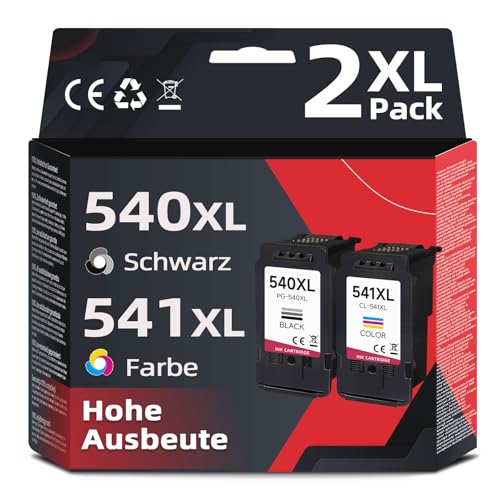 Skyink PG-540XL CL-541XL Multipack Tintenpatrone Kompatibel für Canon Druckerpatronen 540 XL 541 XL PG540 CL541 für MG3150 MG3550 MG3650 MG3650s MG4250 TS5150 TS5151 MX375 MX475 Schwarz Farbe 2-Pack Skyink PG-540XL CL-541XL Multipack Tintenpatrone Kompatibel für Canon Druckerpatronen 540 XL 541 XL PG540 CL541 für MG3150 MG3550 MG3650 MG3650s MG4250 TS5150 TS5151 MX375 MX475 Schwarz Farbe 2-Pack