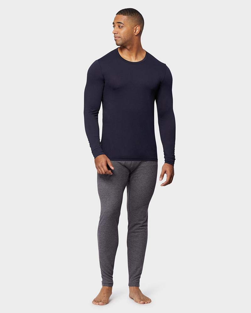 32 Degrees Heat - Camiseta térmica de manga larga con cuello redondo para hombre