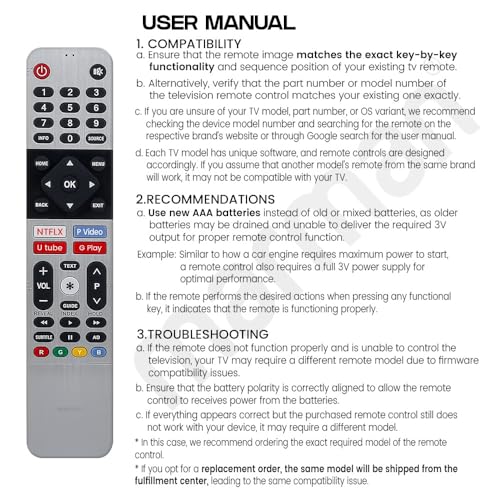Image of marman Compatible with Sansui Tv Remote Control Original Models JSW32ASFHD JSW40ASFHD JSW43ASFHD JSW43ASUHD JSW50ASUHD JSW55ASUHD Suitable for Smart 4K LED UHD Android Television Non Voice Command