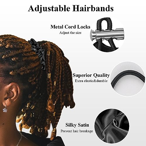 Ababalaya Elegante Turbante Aberto Forrado de Cetim para Mulheres Unissex Faixas de Treino Antiderra