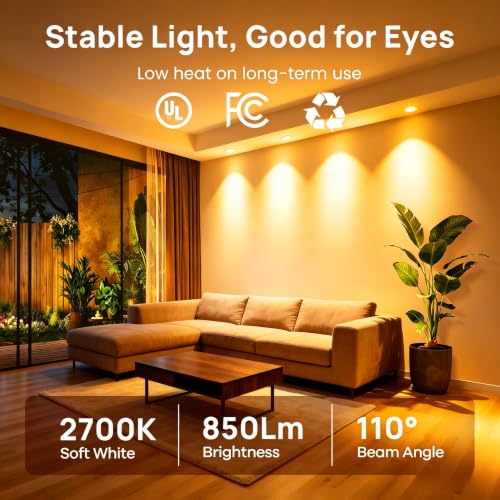 Image of Consciot BR30 LED Bulb Dimmable, 10W Equivalent 65W, 850lm, 2700K, 3 Pack