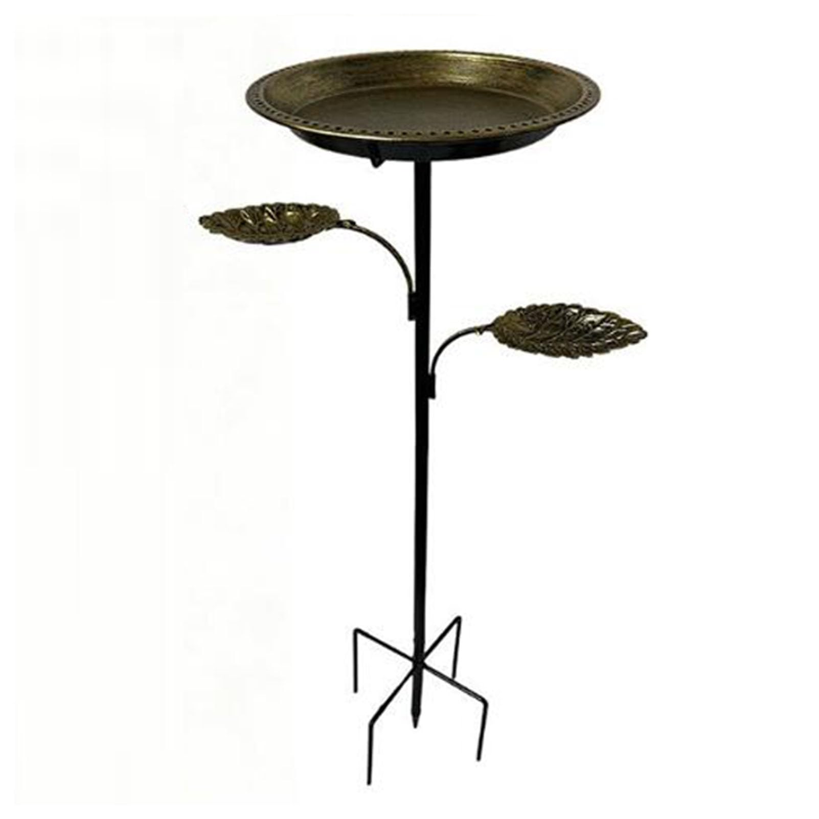 Bebederos para Aves de Hierro Forjado con Aspecto de Cobre, Bebedero Independiente para Aves de Estilo Retro, Bebedero para Aves para Clavar en el Suelo para jardín y Patio,Bronce,93 x 30 cm