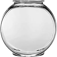 Anchor Hocking 4262 1 Gallon Goldfish Bowl Drum - Durable Glass Fishbowl for Aquariums, Terrariums & Crafts