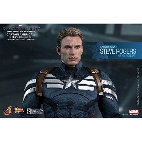 Hot Toys The Winter Soldier Movie Masterpiece Captain America & Steve Rogers Collectible Figure Set #TOP3