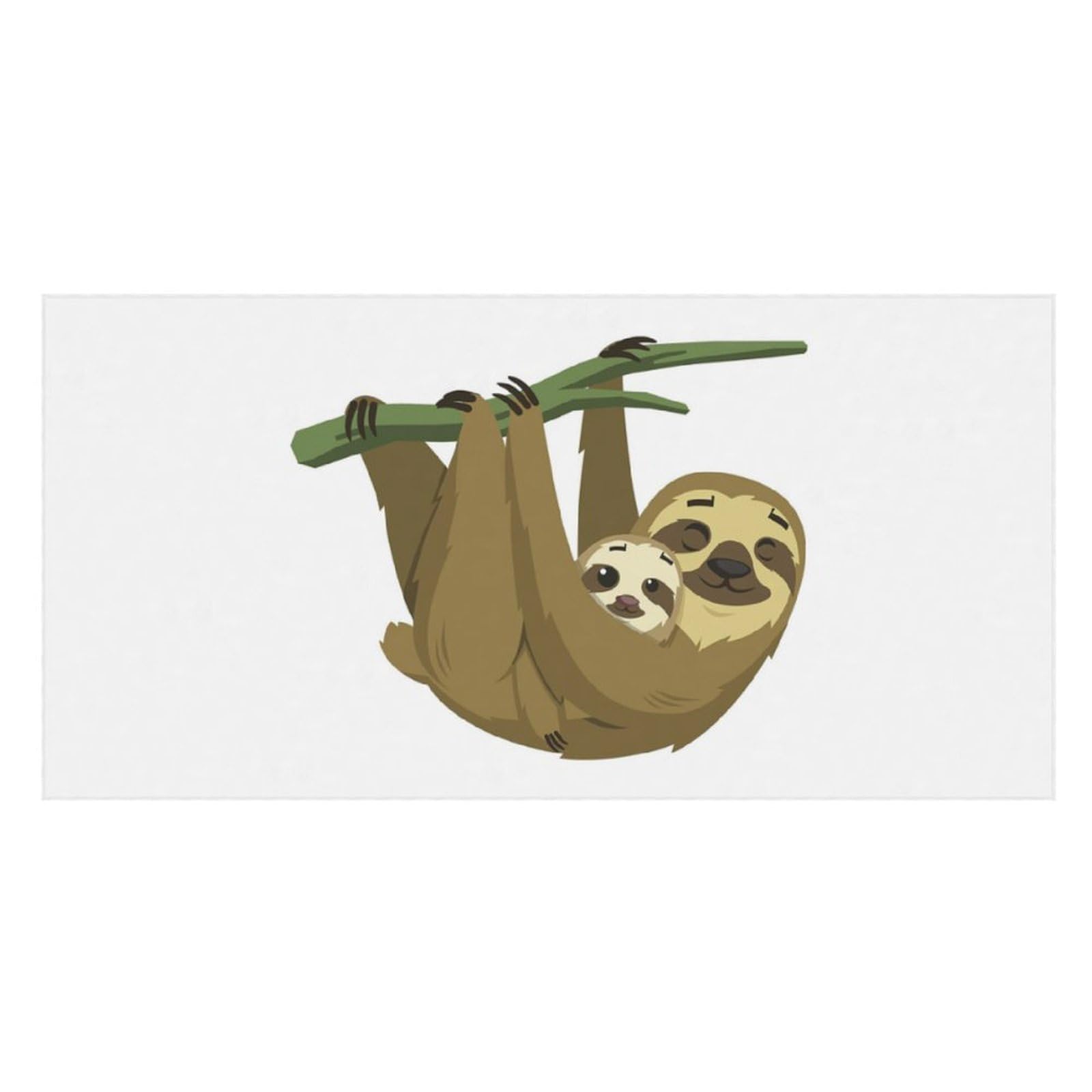 LWORZIIB Beach Towel, Cute Rainforest Sloth Bath Towel, Pool Towel Great for Gym Swimming 80 X 160cm