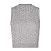 Produktbild KIMODO Karierte Strick Tanktop Strickwaren für Damen Baumwoll-Pullunder Lässige mit Retro Rautenmuster V-Ausschnitt Britischen Stil (Grau, M)
