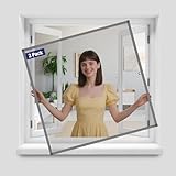 FOSLUOC Window Screen Frame Kit-2-Gray Packs,DIY Aluminum Alloy Frame Screen Window Up to 46
