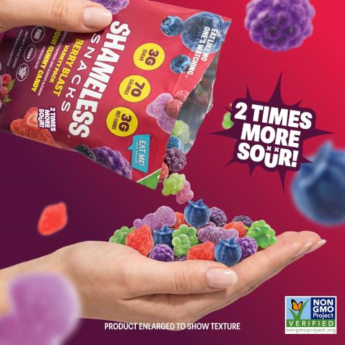 Image of Shameless Snacks Berry Blast Gummy Candy Variety Pack & Fruit Snacks