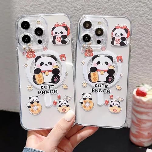Coque panda pour iPhone 17 MagSafe transparente anti-rayures 6,3" - 6