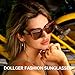 Dollger Oversized Trendy Square Cat Eye Sunglasses for Women Big Fashion Cool Stylish Retro Designer Sun Glasses UV400 Protection
