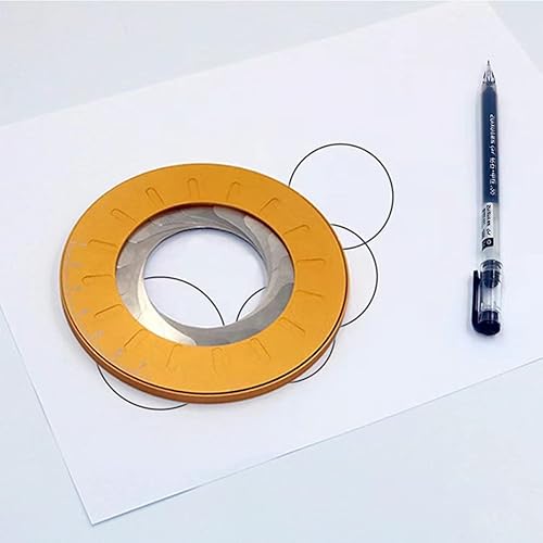 Miniatura 5 de Máquina de dibujo circular, plantilla circular giratoria ajustable, regla de medición y dibujo, aleación de aluminio + regla de dibujo de acero
