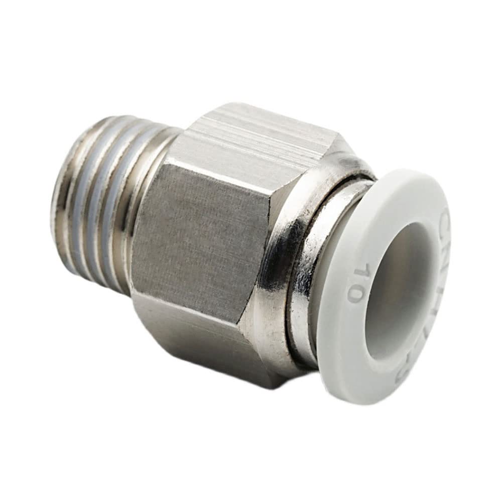 ezqnirk 1PCS Pneumatic Hose Fitting White Air Fitting BSP Quick Coupling,PC,8-01 (8mm-1/8)