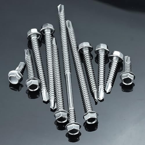 #12 x 3 Tornillos Hexag. de Arandela Self Drilling 50 pcs miniatura 5