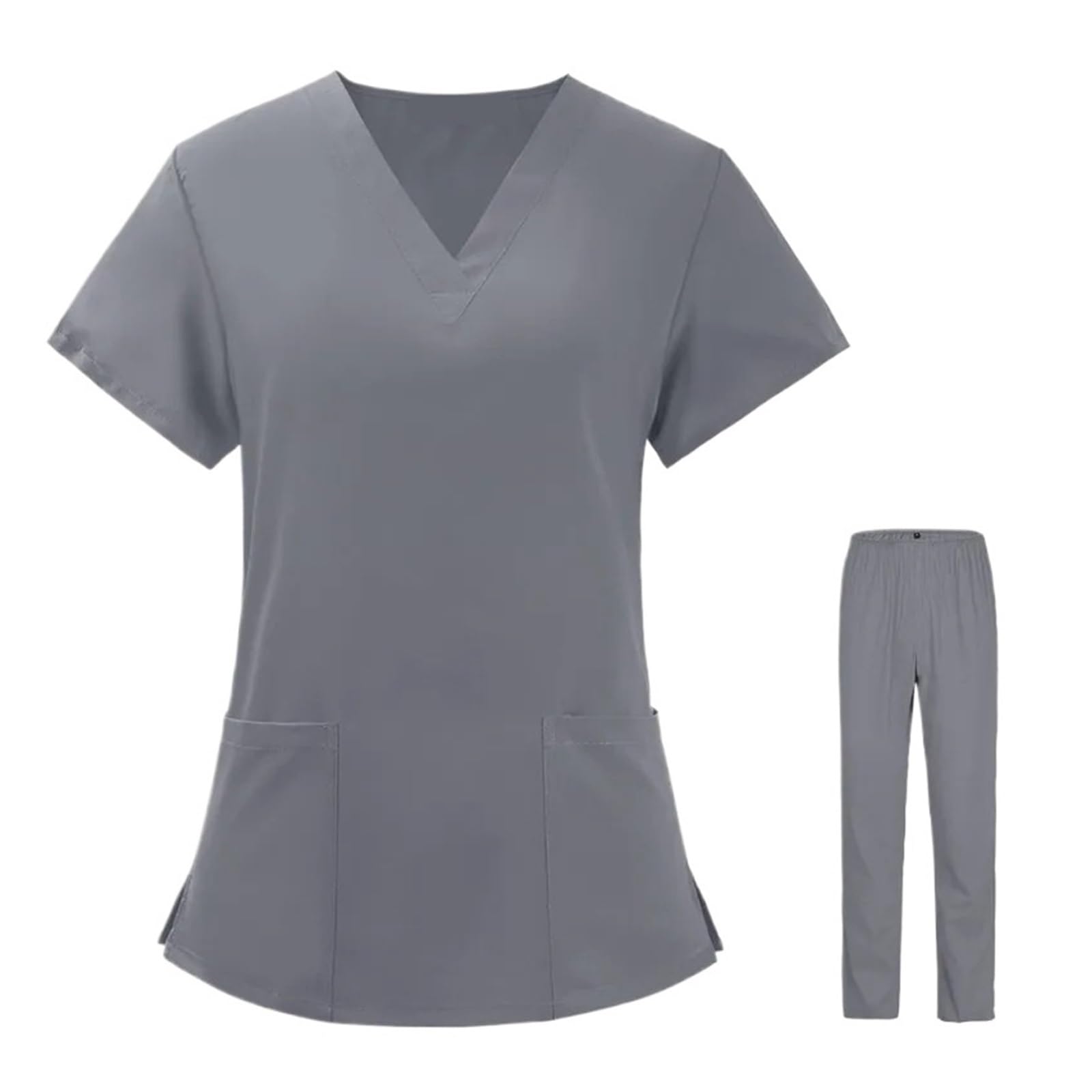 Uniforme Sanitario Hombre Traje De Túnica De Enfermería, Uniformes Quirúrgicos, Conjunto De Exfoliación For Mujer, Ropa De Trabajo For Salón De Belleza(Purple,M)