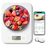 Smart Food Scale - Bluetooth Digital Kitchen Scale with Nutritional Calculator, Food Cooking Scale with Smartphone APP for Keto, Macro, Calorie, Weight Loss