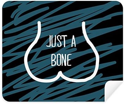 Just Bone Funny Drawing Blue Cleaning Cloth Screen Cleaner 2pcs Suede Fabric image 2